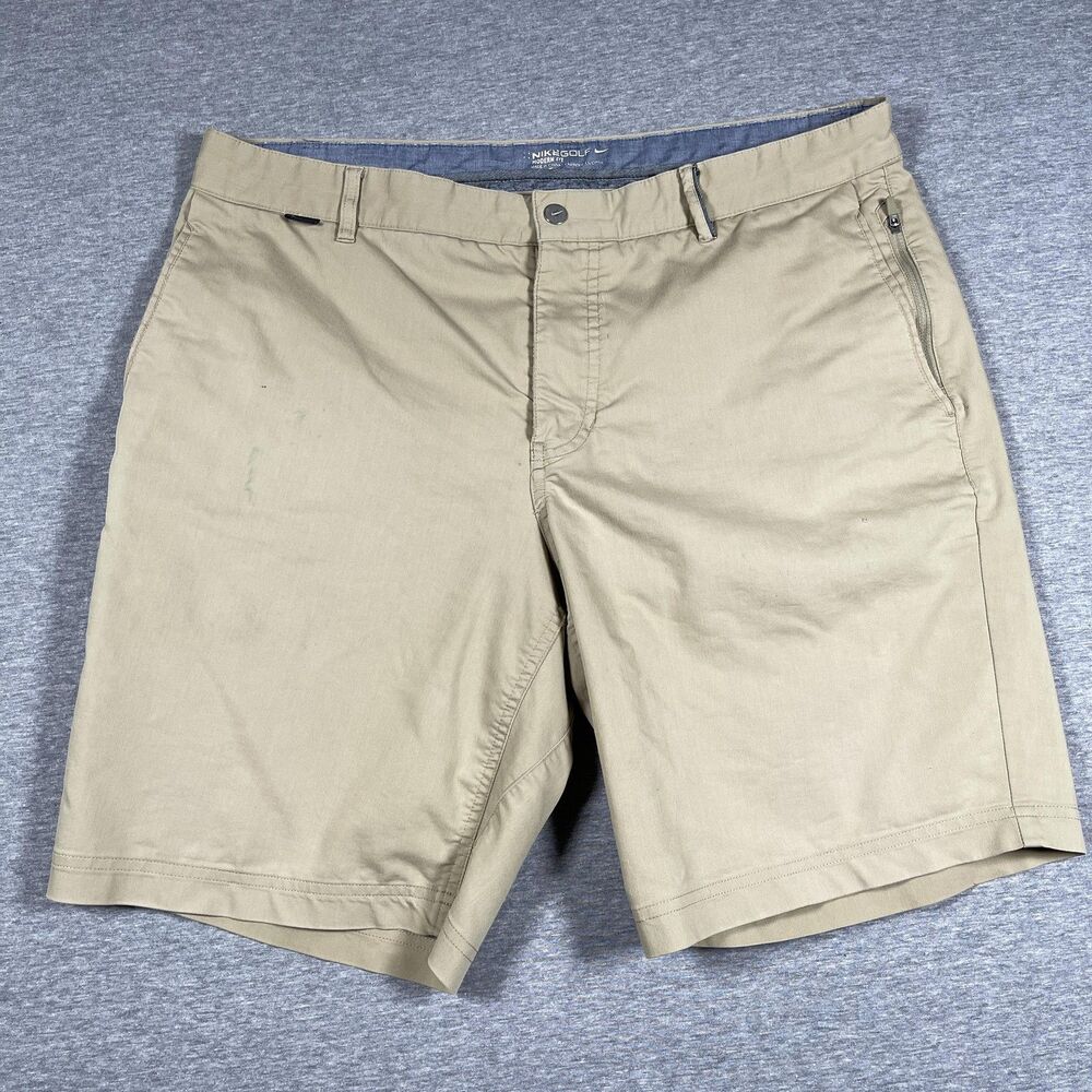 Nike Shorts Mens 36 Beige Golf Dri-FIT Twill Stretch Quick Dry Pockets